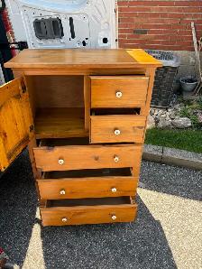 Free delivery used antique Wooden Dresser - Photo 8