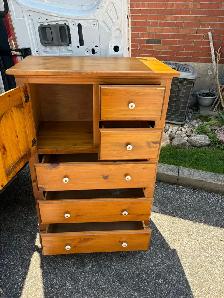 Free delivery used antique Wooden Dresser - Photo 9
