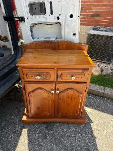 Free delivery used Wooden antique Accent Cabinet