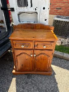 Free delivery used Wooden antique Accent Cabinet - Photo 2