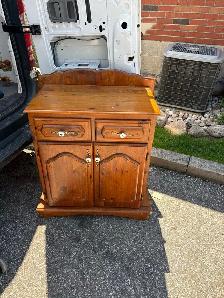 Free delivery used Wooden antique Accent Cabinet - Photo 3