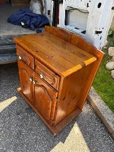 Free delivery used Wooden antique Accent Cabinet - Photo 4