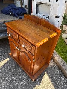 Free delivery used Wooden antique Accent Cabinet - Photo 5