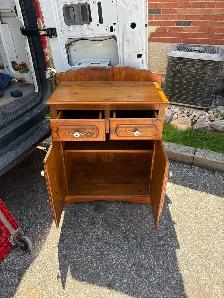 Free delivery used Wooden antique Accent Cabinet - Photo 7