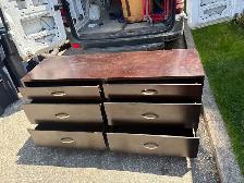 Free delivery used Dark Brown Six Drawer Dresser - Photo 7