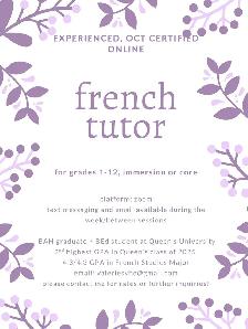 OCT Certified Private Online French Tutoring