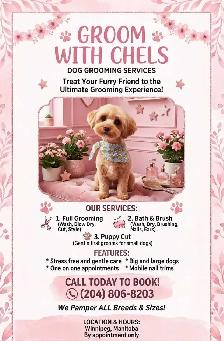 Professional dog grooming and mobile nail trims