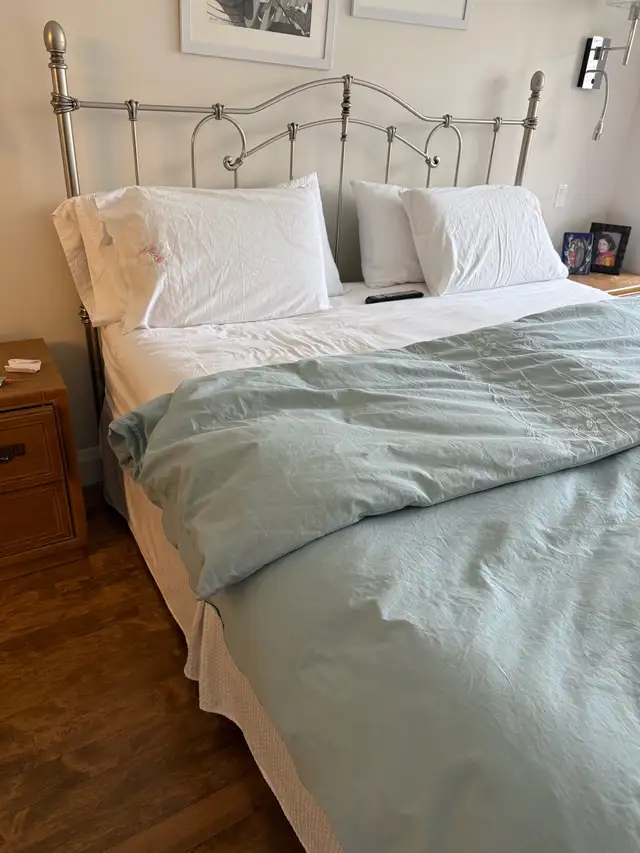 free King headboard and frame. Queen bed frame