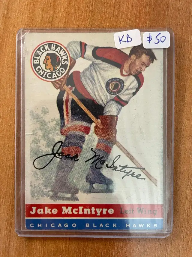 1954-55 Topps #43 Jack McIntyre Chicago Blackhawks