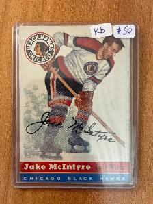 1954-55 Topps #43 Jack McIntyre Chicago Blackhawks