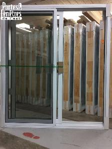 6PP Porte Patio PVC Verre Low-E Blanc Énergie Star 70 1/2X81