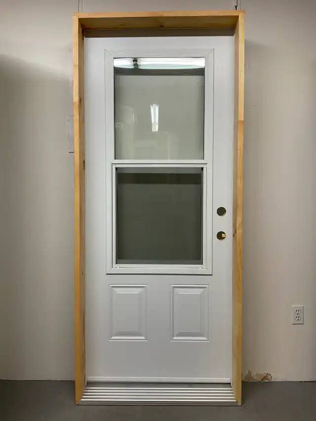 1408PA Porte d’acier 34″G Blanche Unité Guillotine 23×49