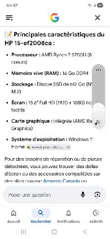 hp i5 Windows 11 modèle ef2008ca Clavier lumière - Photo 8