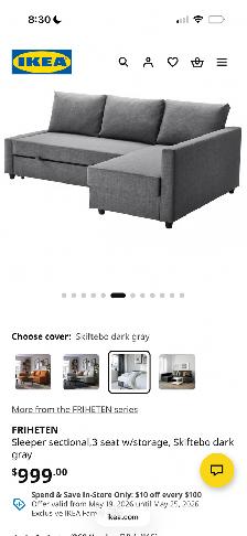 Friheten Ikea Pull-Out Couch (Sofa Bed) - Photo 4