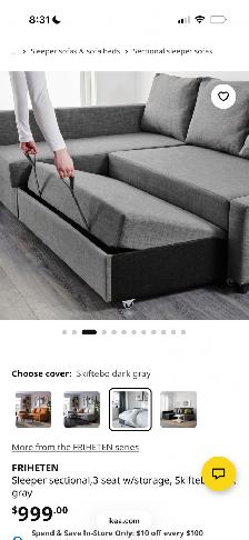 Friheten Ikea Pull-Out Couch (Sofa Bed) - Photo 5