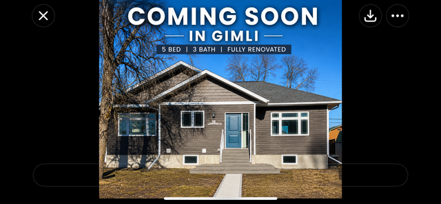 5 BDRM 3 BATH FULLY RENOVATED BUNGALOW - COMING TO GIMLI MARKET