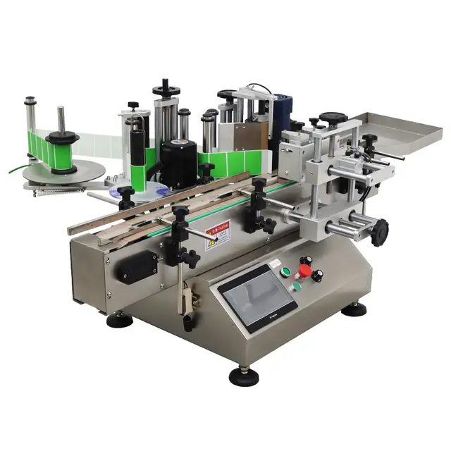 Automatic Chain Conveyor Round Bottle Labeling Machine 160209