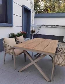 Brand New 7pcs Aluminum Teak Patio Dining Set Special $1599 - Photo 2