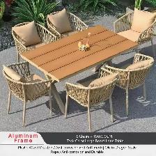 Brand New 7pcs Aluminum Teak Patio Dining Set Special $1599 - Photo 9