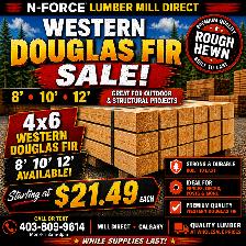 4x6 Douglas Fir — Mill Pricing Now Available