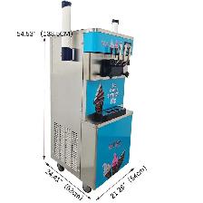 2 1Flavors Stainless Steel Soft Ice Cream Machine 3 Heads 210185 - Photo 9