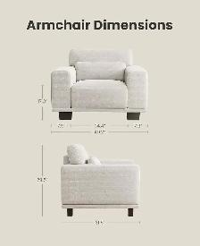 Brand New 40' Oversized Accent Chair/ Single Sofa $99 - Photo 5