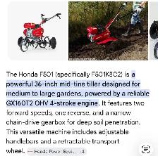 FOR SALE: HONDA F501 ROTOTILLER2023 - Photo 2