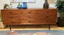 Mid century. Teak TECK. Crédence, buffet, commode, bahut televis - Photo 5