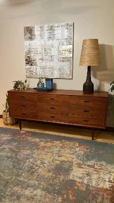 Mid century. Teak TECK. Crédence, buffet, commode, bahut televis - Photo 6
