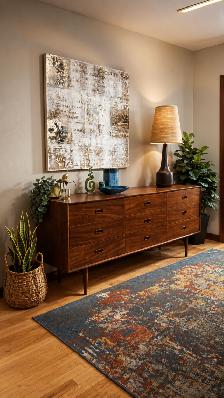 Mid century. Teak TECK. Crédence, buffet, commode, bahut televis - Photo 10