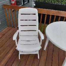 2 chaises de patio pliantes en PVC, 2 coussins & table - Photo 7