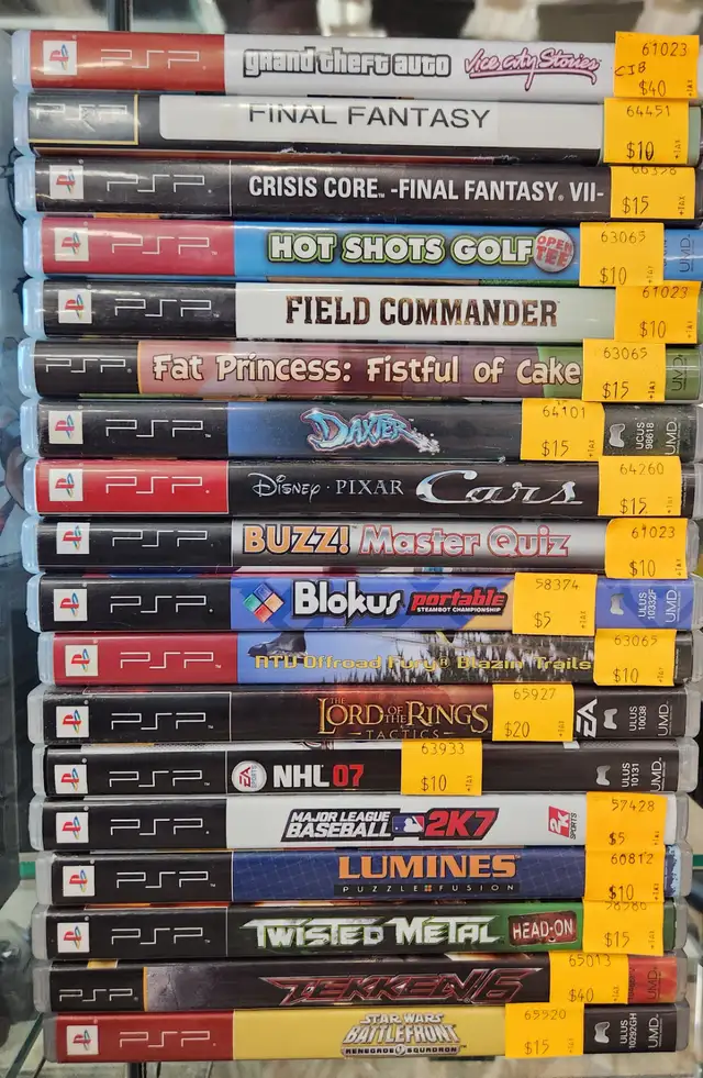 Playstation PSP Games: Grand Theft Auto, Tekken, Final Fantasy