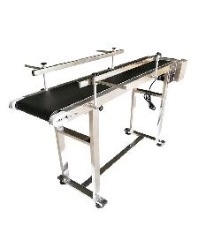 47.2x7.8"PVC Belt Conveyor 2 Guardrail Adjustable Speed 230013 - Photo 3