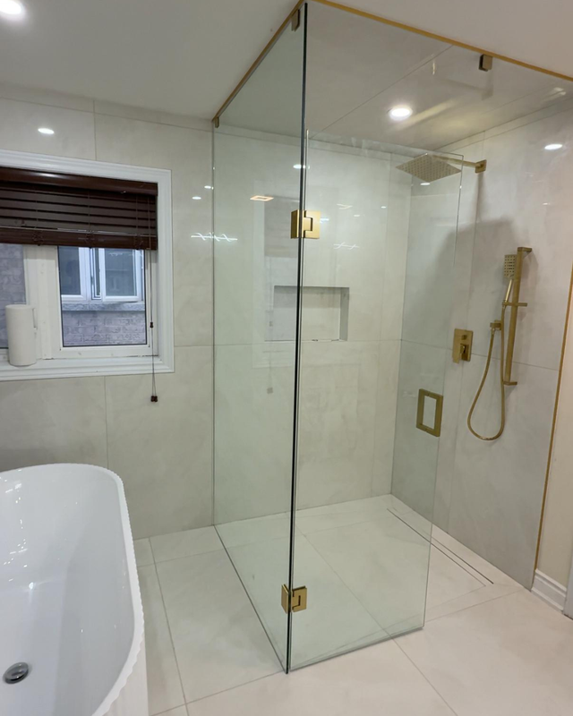BATHROOM SHOWER-SHOWER BASE-SHOWER HEAD-UPGRADE INSTALL