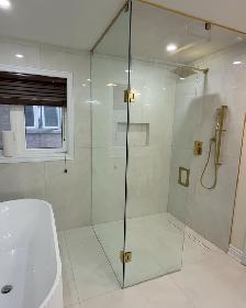 BATHROOM SHOWER-SHOWER BASE-SHOWER HEAD-UPGRADE INSTALL