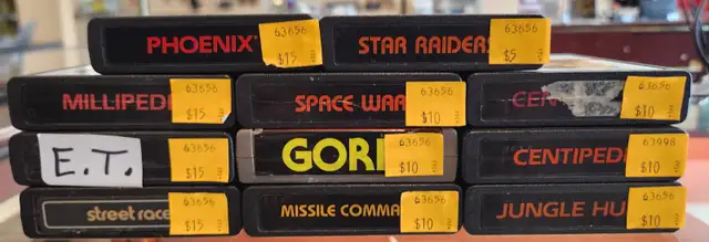 Atari Games: Street Racer, Space Wars, Missile Command, E.T.