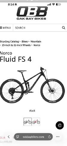 Norco Fluid FS4 Mountain Bike with upgrades - Photo 2