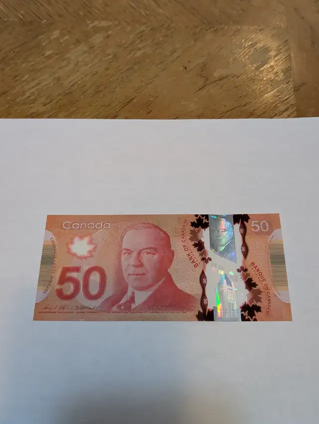 I have one Crisp Canadian $50,00 dollar Fancy Banknote for sell