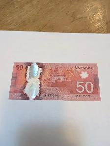 I have one Crisp Canadian $50,00 dollar Fancy Banknote for sell - Photo 2