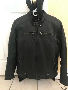 LEATHER HARLEY JACKET (LARGE)