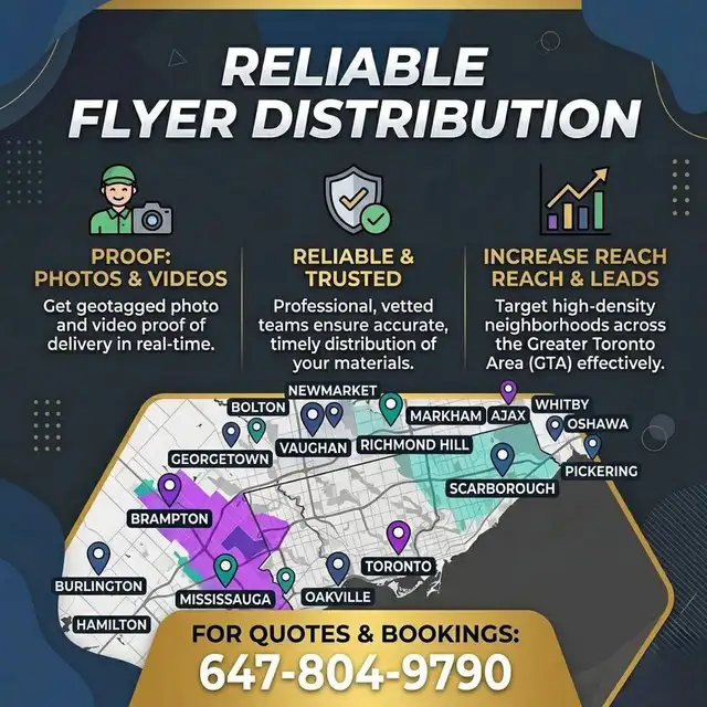 Flyer, Door Hanger & Lawn Sign distribution in GTA