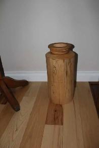 Vase antique en bois solide 25$ artisanal, A1,  1 prime - Photo 2
