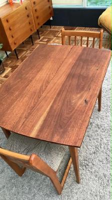 MCM vintage. TECK table salle à manger / 2 chaises / Small TEAK - Photo 2