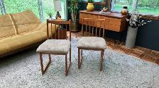 MCM vintage. TECK table salle à manger / 2 chaises / Small TEAK - Photo 4