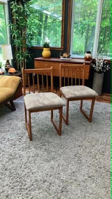 MCM vintage. TECK table salle à manger / 2 chaises / Small TEAK - Photo 5