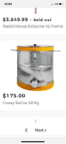 Bee honey settler 50 kg