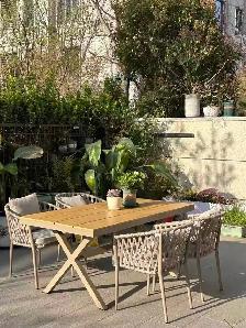 Brand New 7pcs Aluminum Teak Patio Dining Set Special $1599 - Photo 8