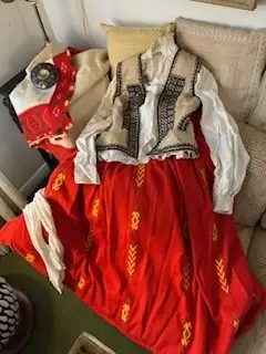 Latvian Folk Costume and Brooch