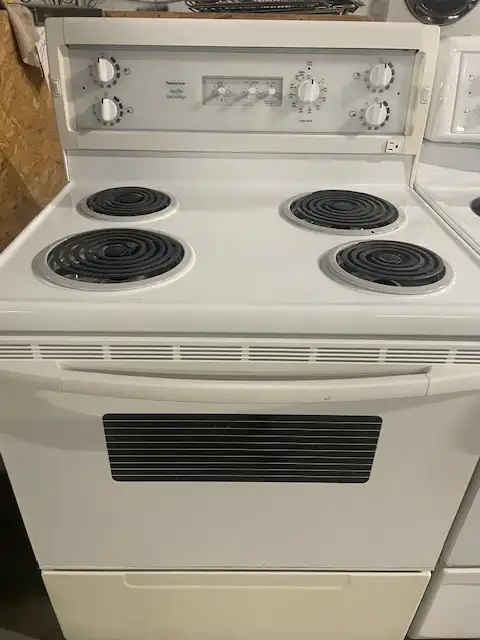 Cuisinière blanche ronds serpentins Kenmore