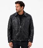 Men’s Patchwork Leather Bomber Jacket - Photo 5
